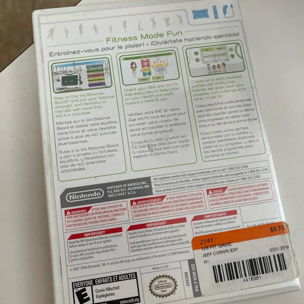 Nintendo wii Fit Video‎ Game